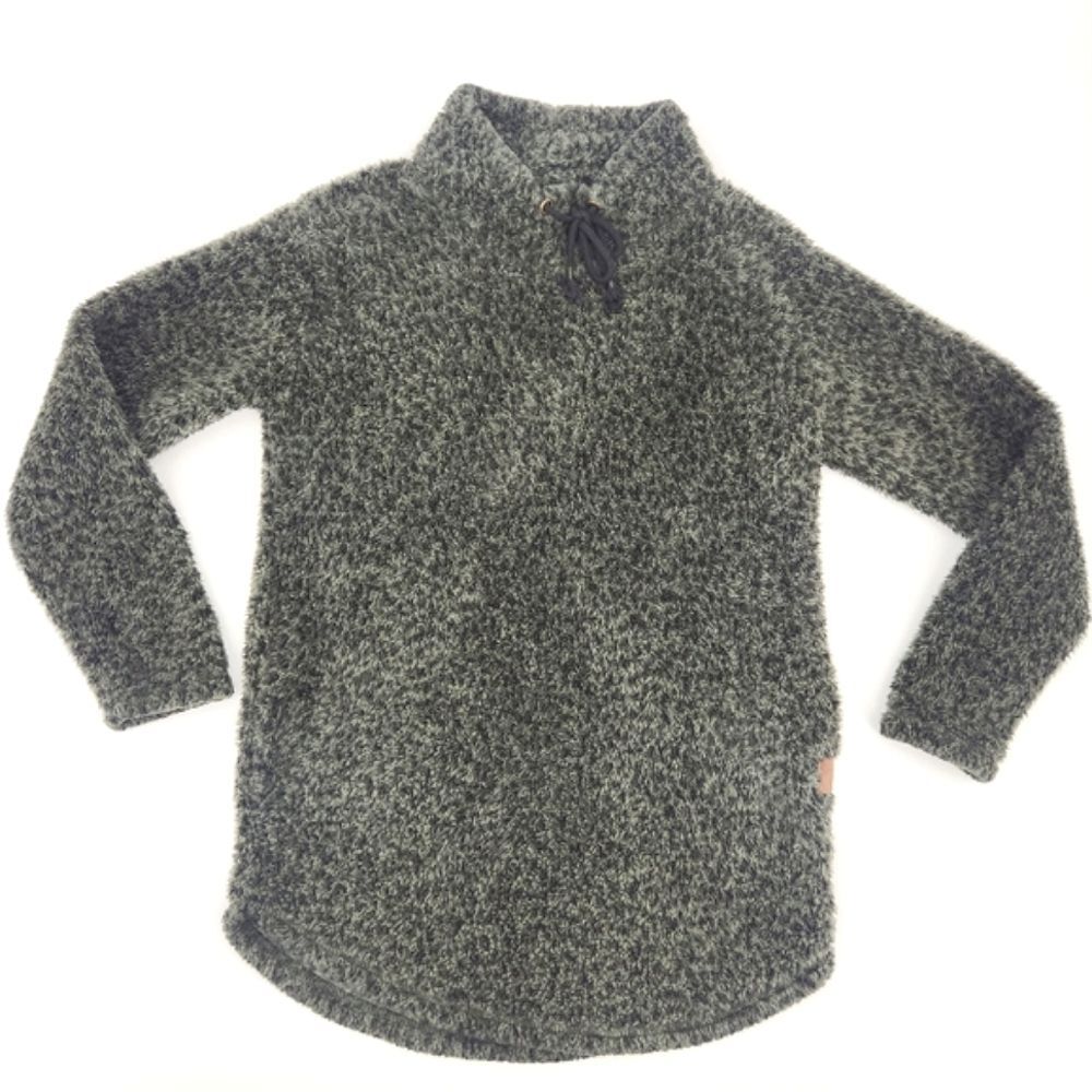 Maurices Fleece Topic Womens Extra Small XS Fleece Mock Neck Tie Fuzzy Cozycore